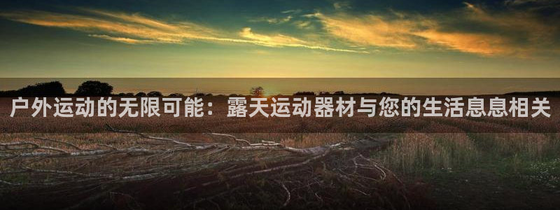 意昂4娱乐平台:户外运动的无限可能:露天运动器材与您的生活息
